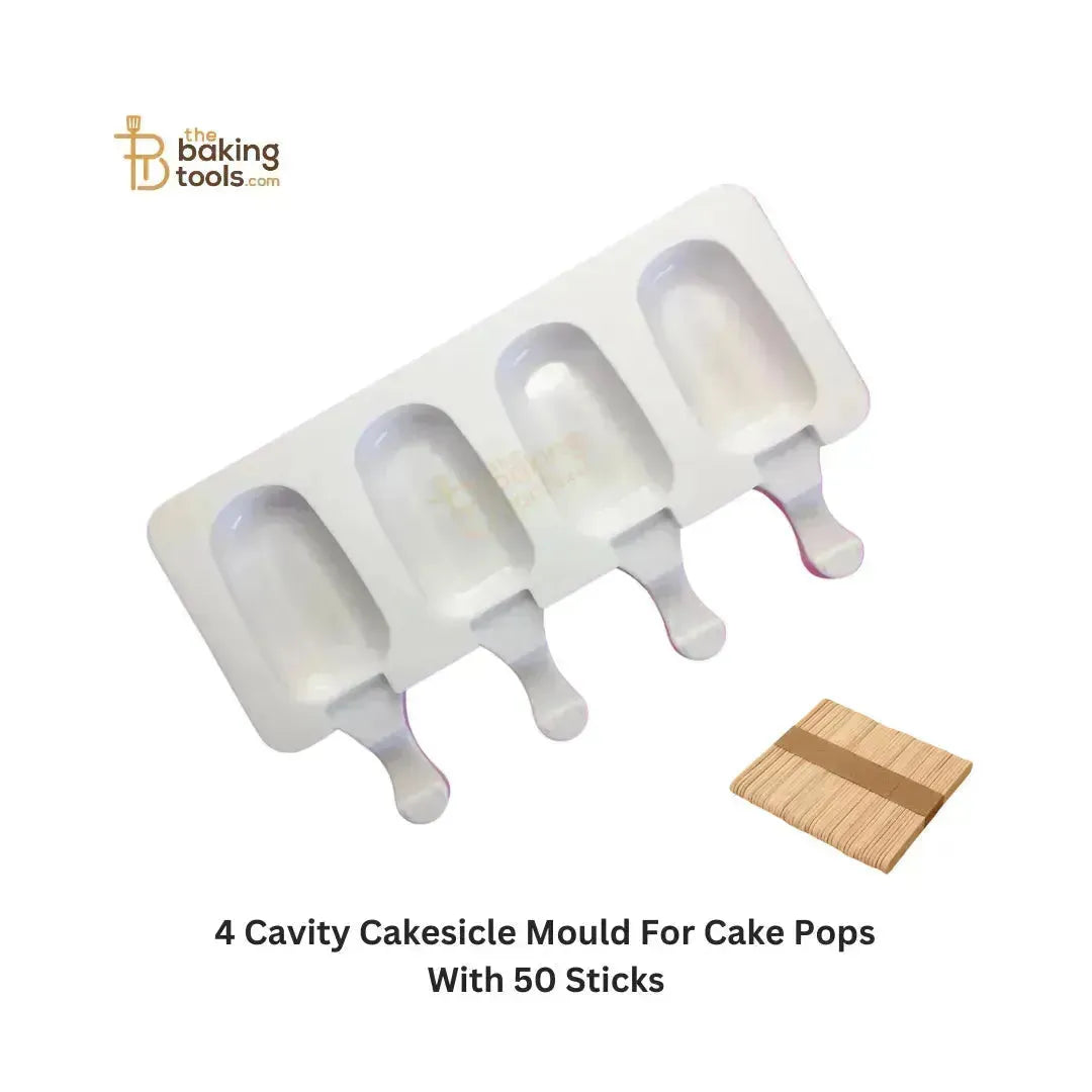 4 Cavity Cakesicle Mould | Cake Pop Mould | Icecream Cakesicle Moulds - thebakingtools.com